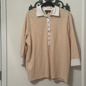 Polo Ralph Lauren Women Plus Size Polo striped Shirt Size 2X
